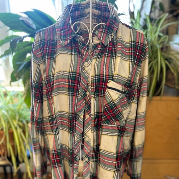 Aerie flannel button up sleep shirt - Picture 1 of 4